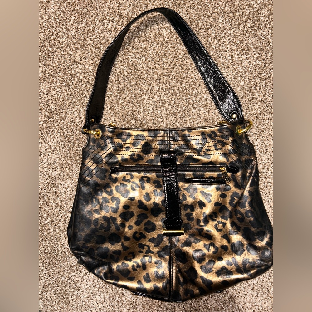 M.C. Marc Chantal Elegant Leopard Print Shoulder Bag